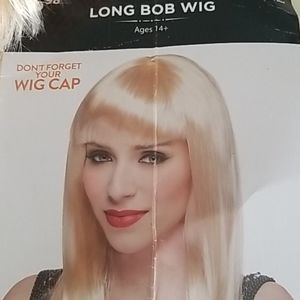 Adult blonde long bob wig